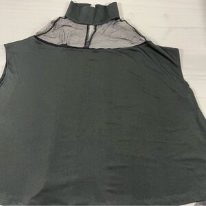 Elegant Black Mesh Detail Blouse